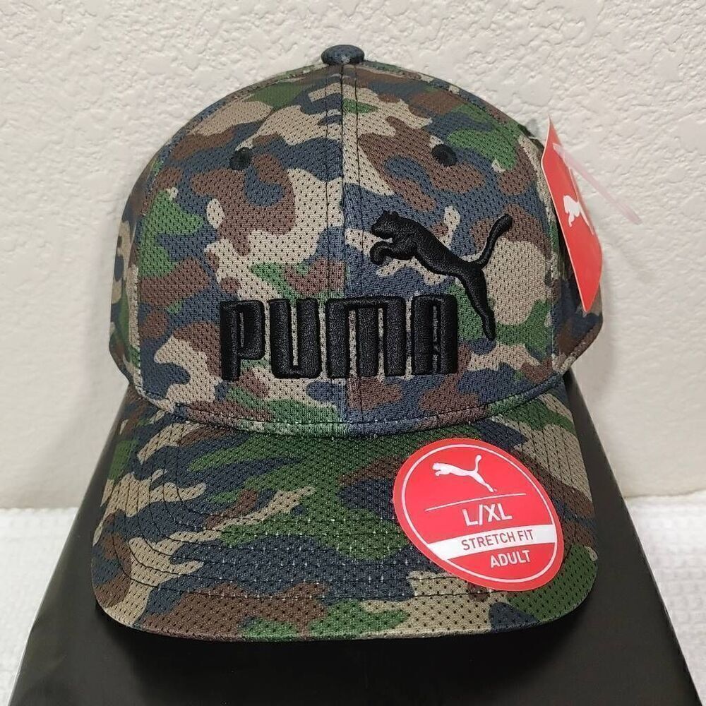 Puma Stretch Fit Adult Camo Hat -U